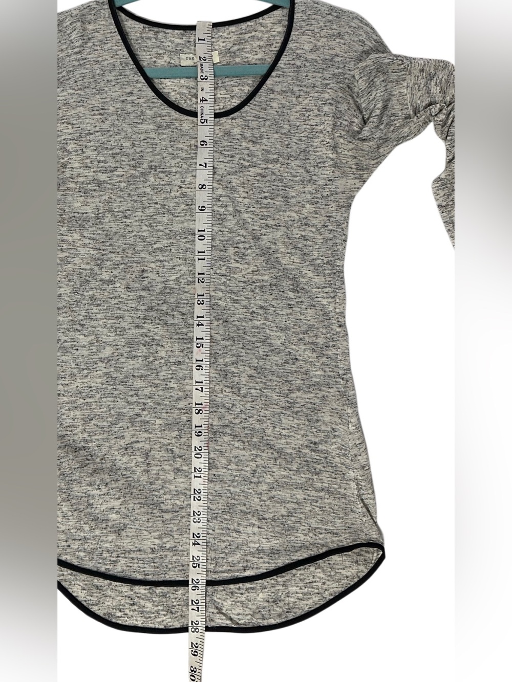 Rag & Bone New York Marled Knit Scoop Neck Long Sleeve Black Trim Top Size S - Picture 9 of 10